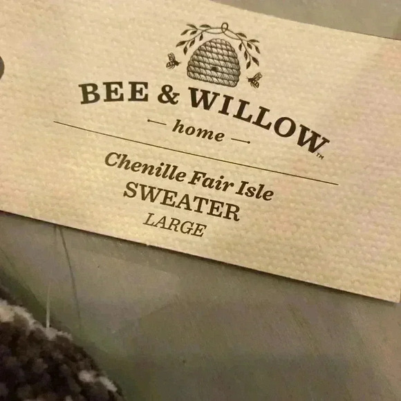 Dog Sweater NWT Chenille Hoodie Fair Isle Sweater size Large - Picture 6 of 9